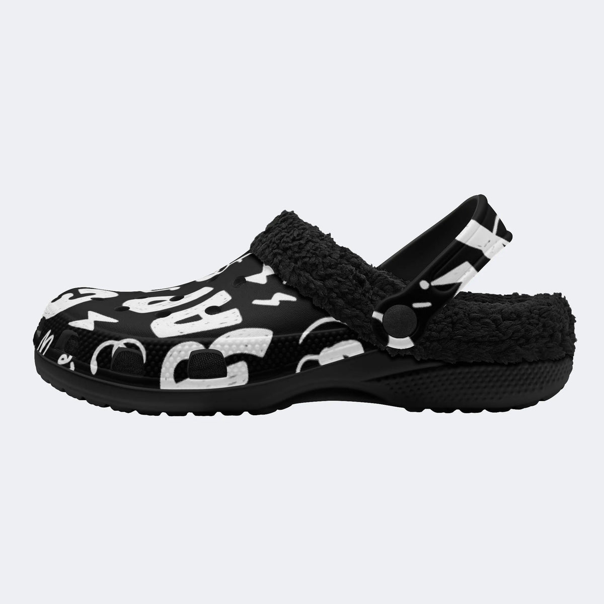 Street Graffiti - Fur Lined Slippers/Sandals