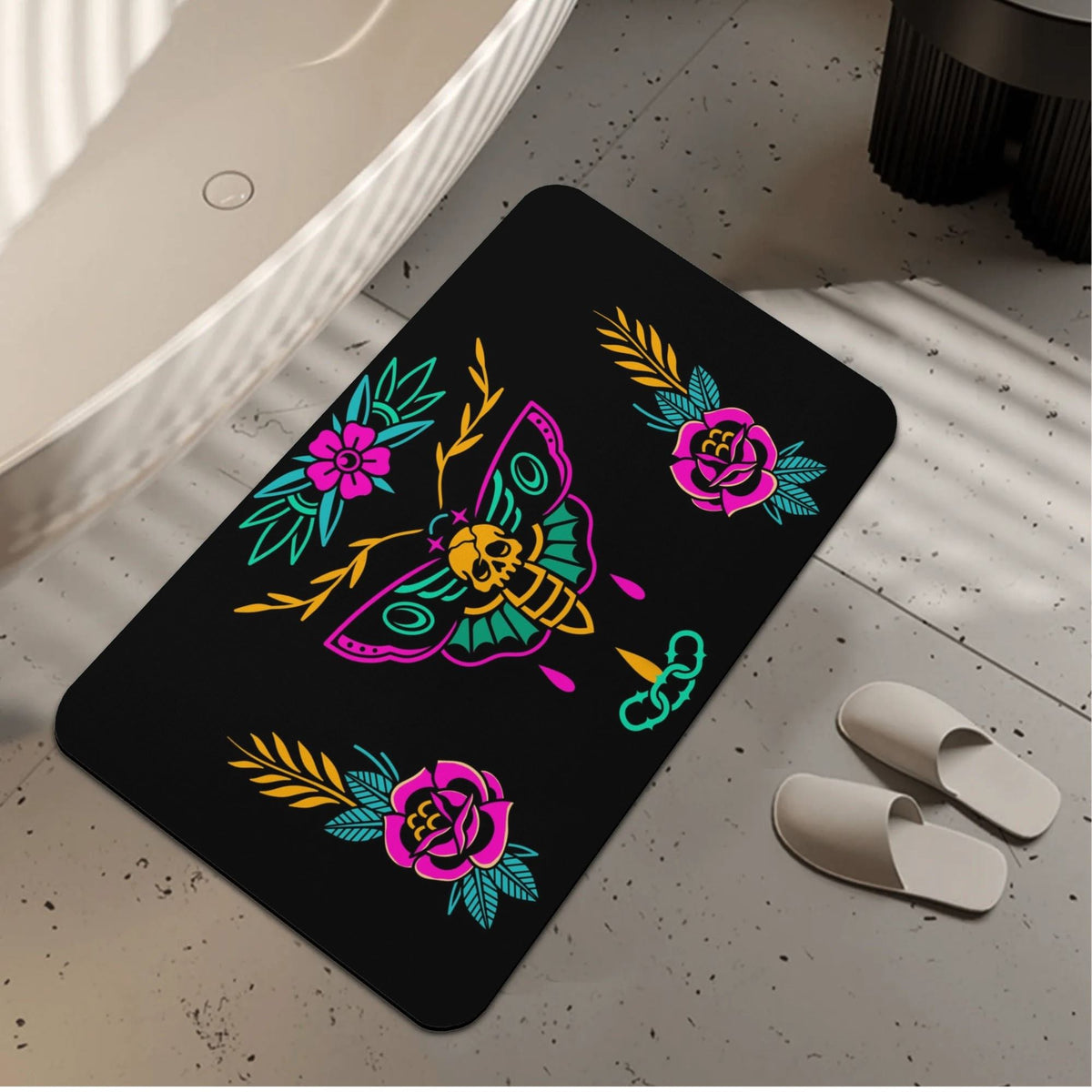 Colorful Death Moth Print - Foot Pad