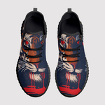 Sneakers aus Mesh-Strick mit Tiger-Print 