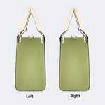 Green Death Moth Floral Print - Leather Handbag