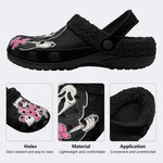 Cute Pink Skeleton - Fur Lined Slippers/Sandals