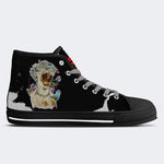 Unisex Totenkopf &amp; Buchstaben Druck - High Top Canvas