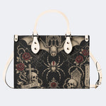 Bat Spider Skull Rose Print Handbag Factory Direct Sales