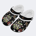 Tiger&Snake Art Print- Fur Lined Slippers/Sandals