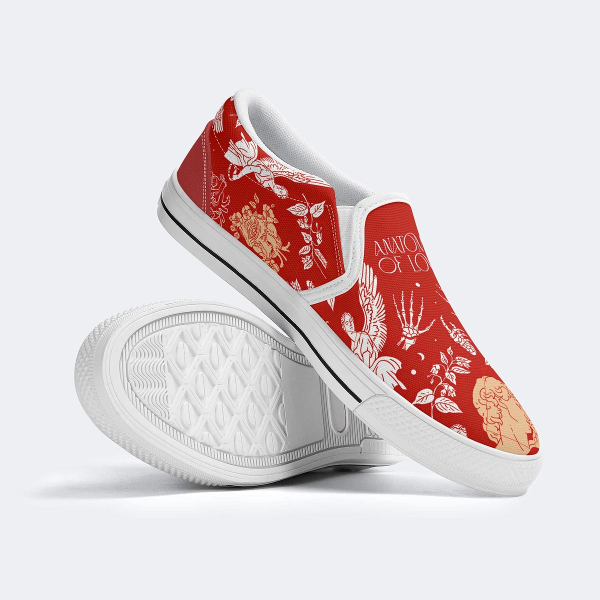 Anatomy Of Love Print - Slip On Shoes