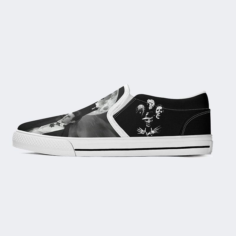 Unisex Horror Movies Print - Slip On Shoes