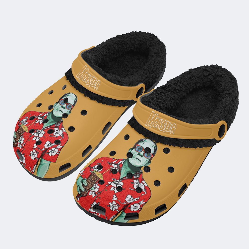 Halloween Monster - Fur Lined Slippers/Sandals