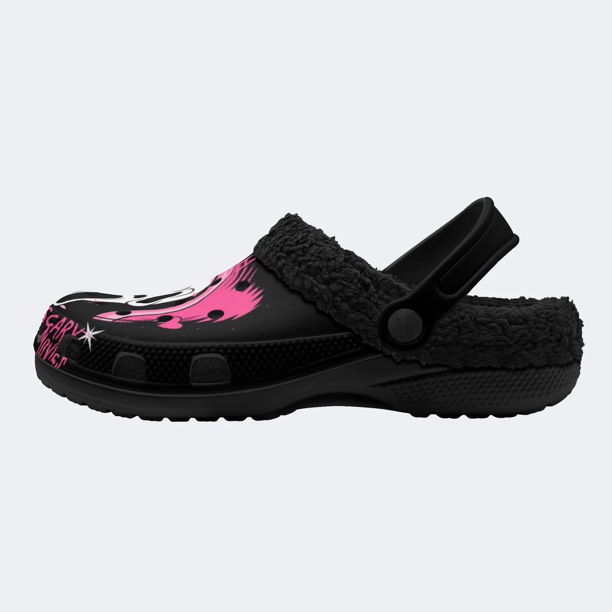 Pink Ghostface Horror - Fur Lined Slippers/Sandals