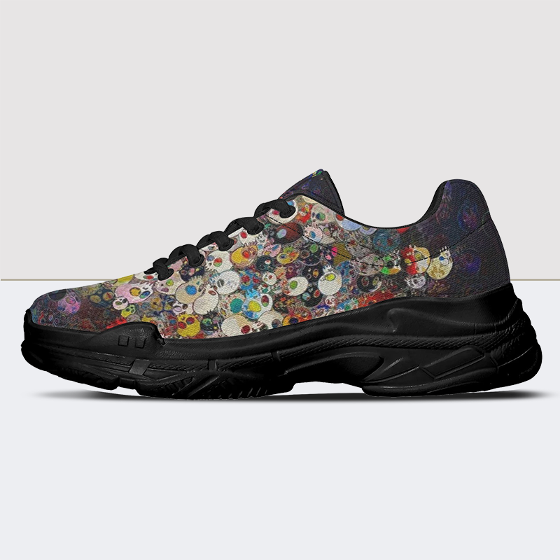 Classic Skull Print Chunky Sneakers