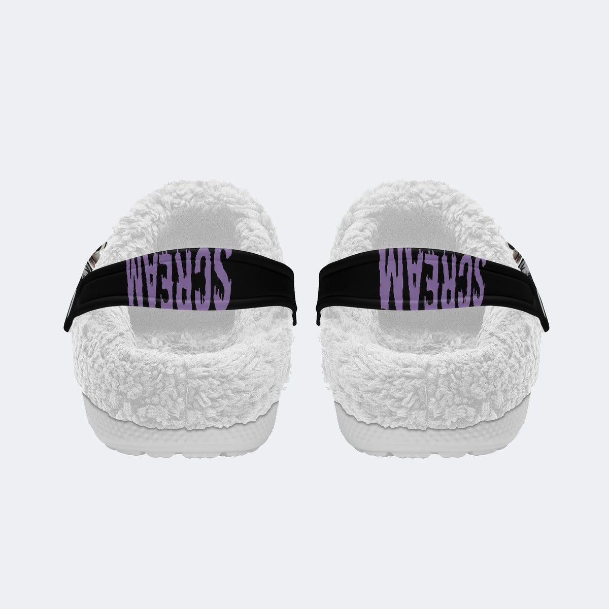 Gothic Scream Ghostface Knife Purple Smoke - Fur Lined Slippers/Sandals