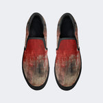 Weird Blood Dark Horror Gothic Halloween Vintage Art Print - Slip On Shoes