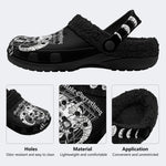 Art Skull Goat Print - Fur Lined Slippers