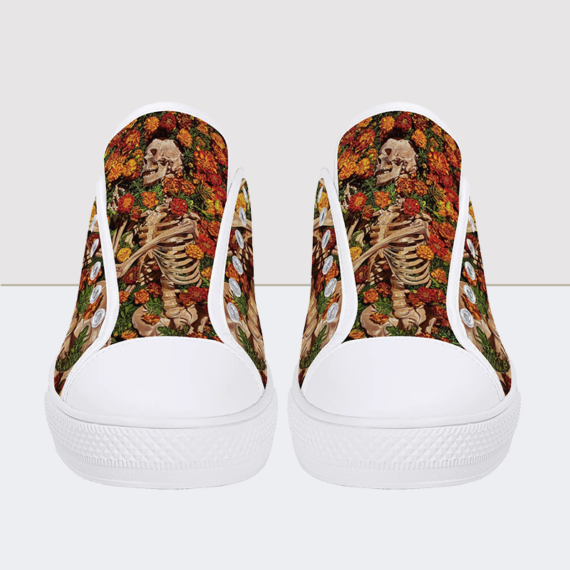 Marigold Skull Low Top Canvas Shoes