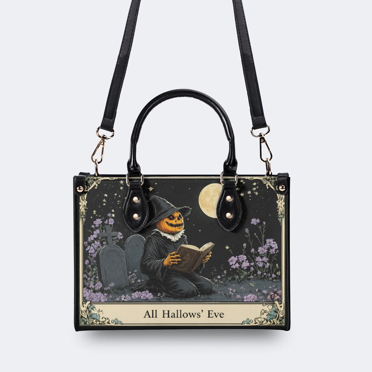 Pumpkin Wizard Print Handbag Factory Direct Sales