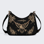 Golden Eagle Print - Leather Crossbody Bag