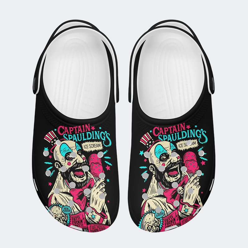 Unisex Vintage Rob Zombie Captain Spaulding Scary Clown What's The Matter Kio Print - Crocs