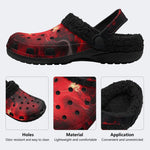 Crimson Hell Mist - Fur Lined Slippers/Sandals