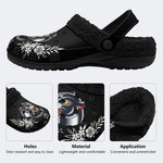 Angry Panther Print - Fur Lined Slippers/Sandals