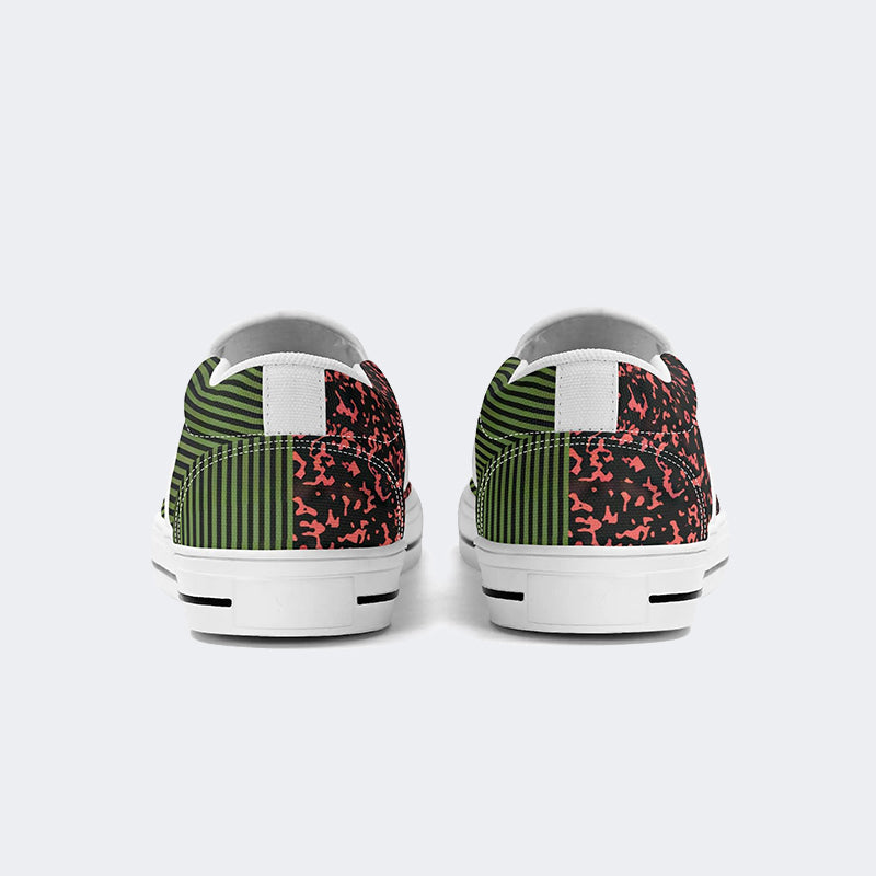 Unisex Skull Print - Slip On Shoes