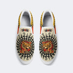Tiger And Tiger Paw Print - Slip On Shoes