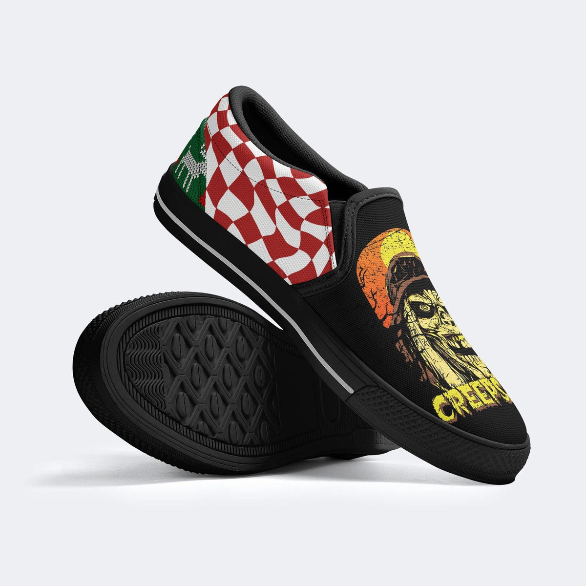 Horror Movie Graphic Print - Slip On Shoes