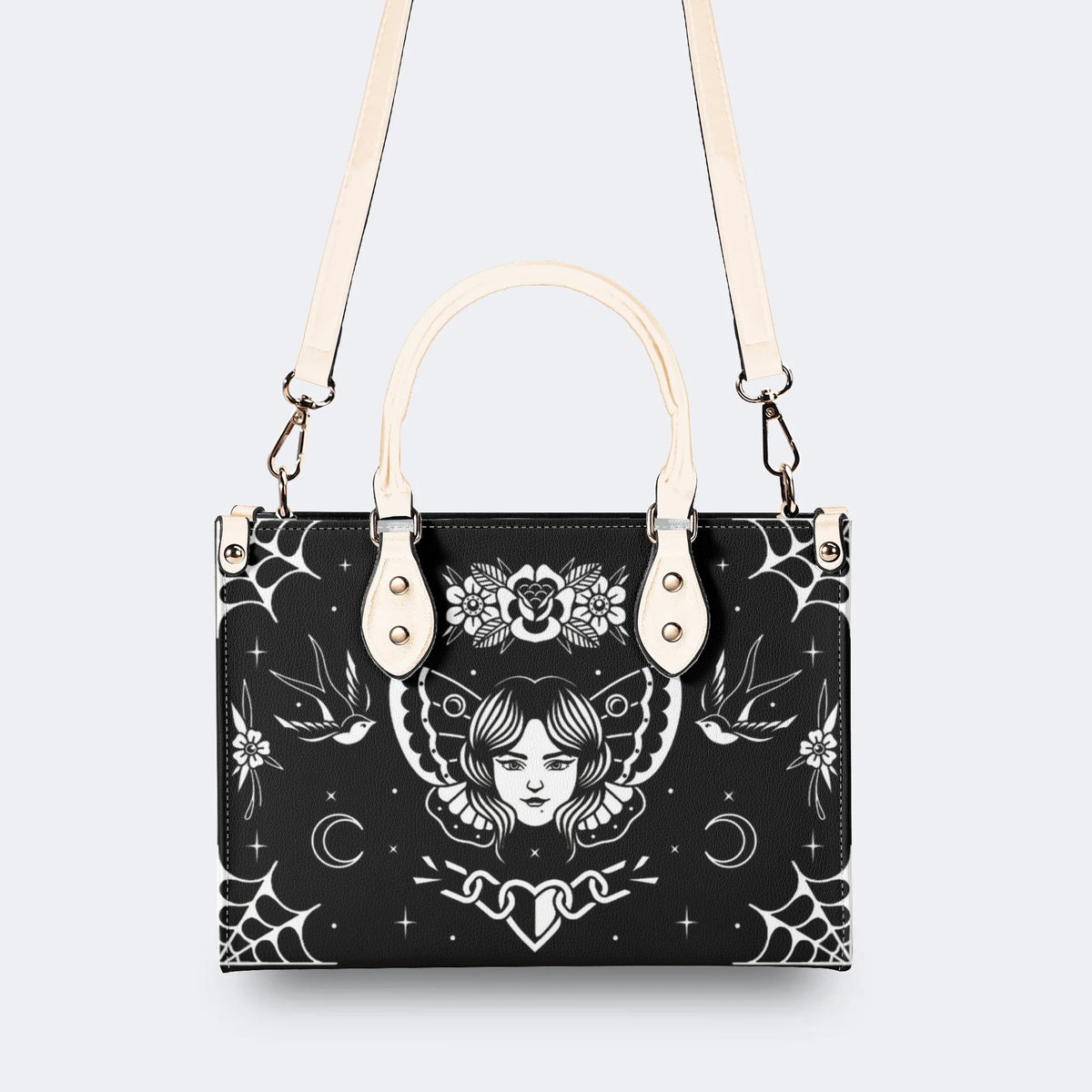 Vintage Tattoo Art Print - Leather Handbag