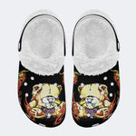 Lonely Bear Doll Print - Fur Lined Slippers/Sandals