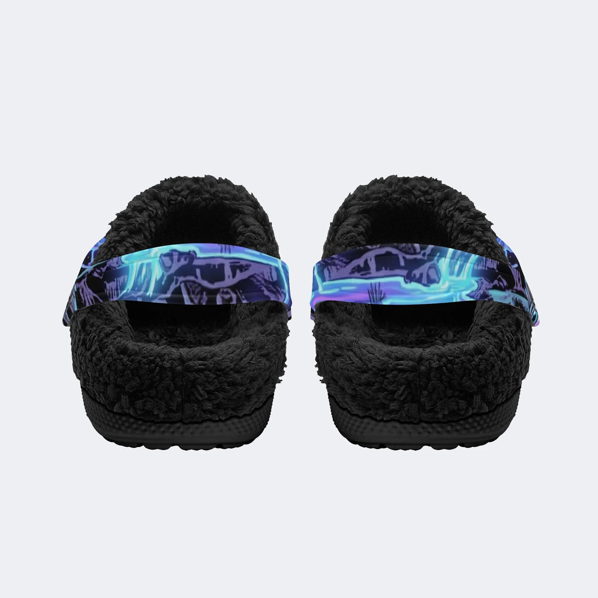 Neon Tentacle Monster - Fur Lined Slippers/Sandals
