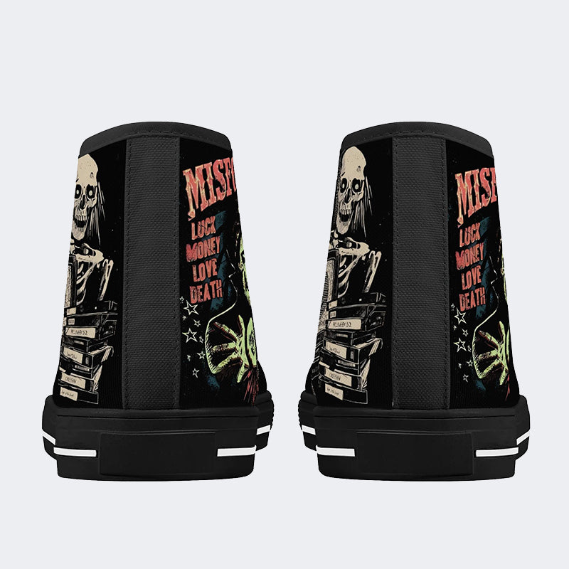 Unisex Halloween Totenkopf Druck - High Top Canvas