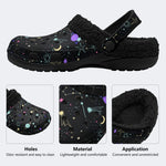 Colorful Space Galaxy - Fur Lined Slippers/Sandals