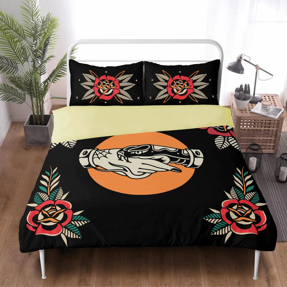 Trust No One Snake Print - Three Piece Bedding Set