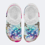 Colorful Fish And Starfish - Fur Lined Slippers/Sandals