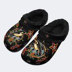 Shark Vintage Print - Fur Lined Slippers/Sandals