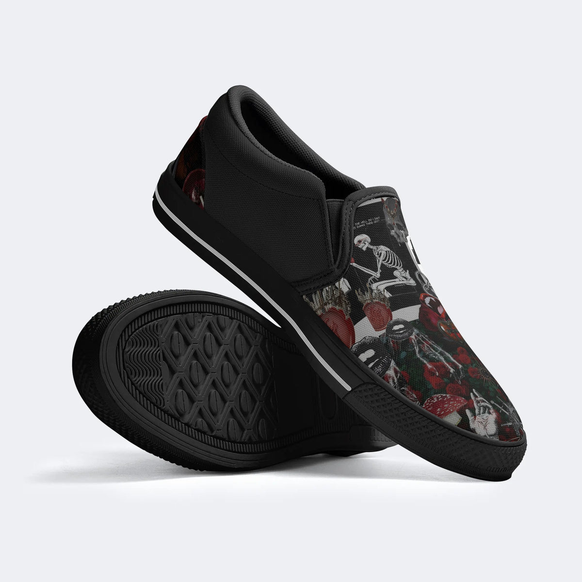 Horror Collage Print - Slip On Shoes