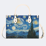 Starry Night Cypress Tree Print Handbag Factory Direct Sales