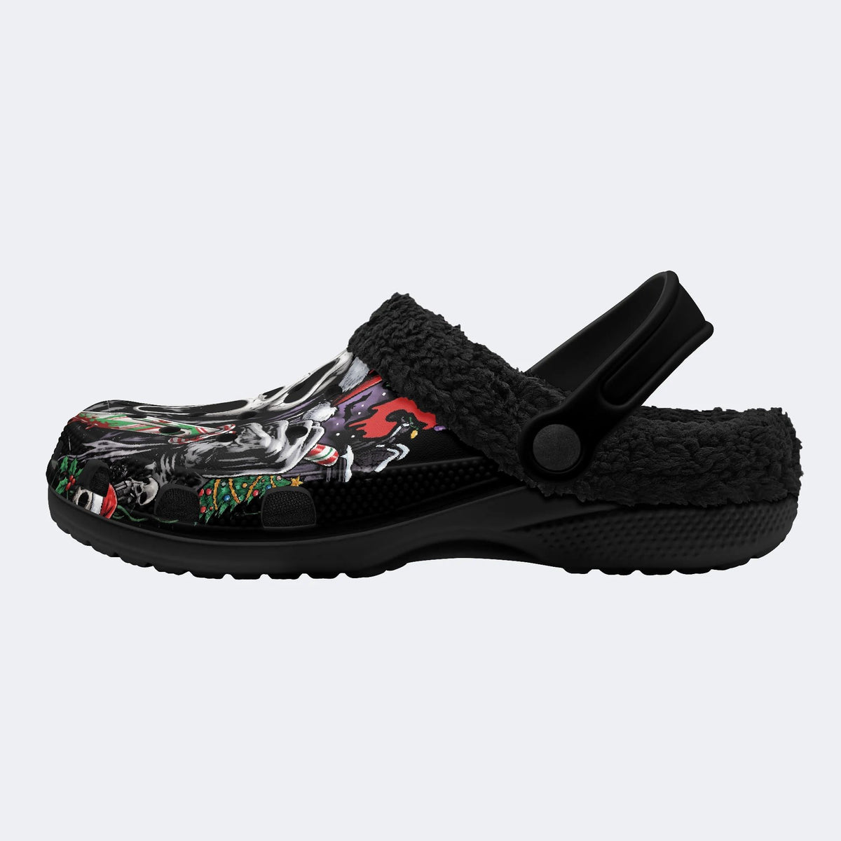 Gothmas Horror Mask‑ Fur Lined Slippers/Sandals
