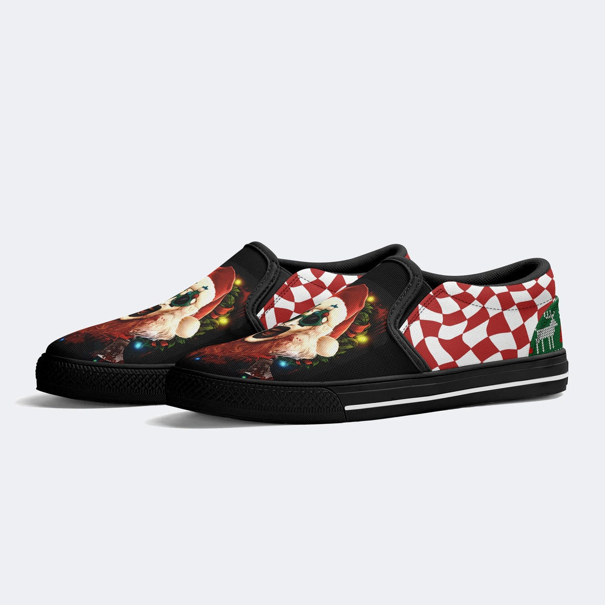 Horror Santa Claus Ghostface Print - Slip On Shoes