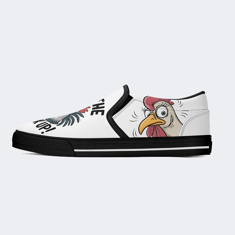 Unisex Chicken Print - Slip On Shoes