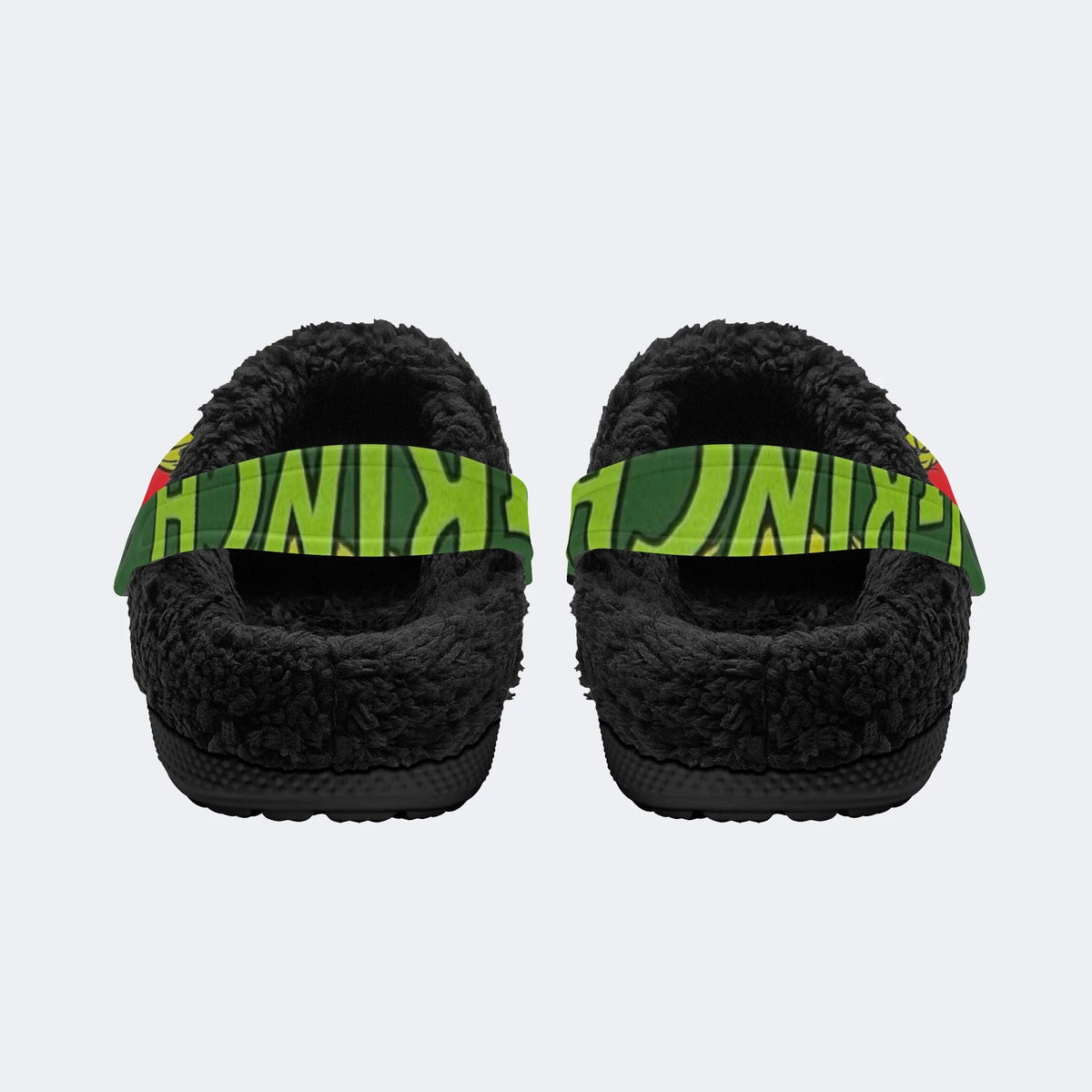 Xmas Grinch - Fur Lined Slippers/Sandals