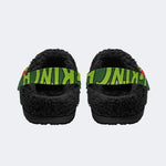 Xmas Grinch - Fur Lined Slippers/Sandals