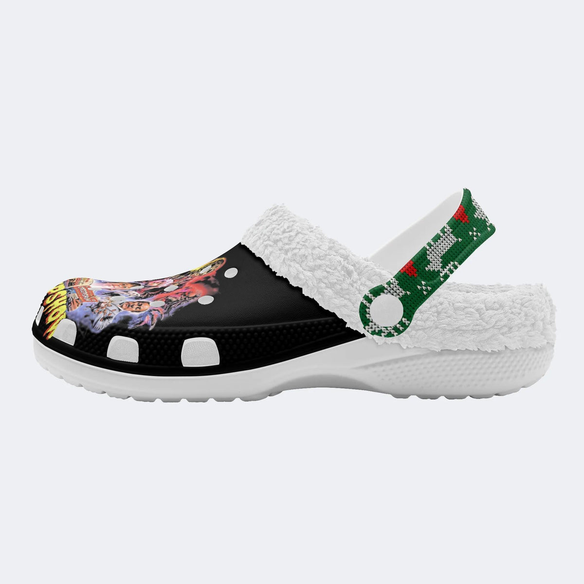 Unisex Horror Movies Print - Fur Lined Slippers/Sandals