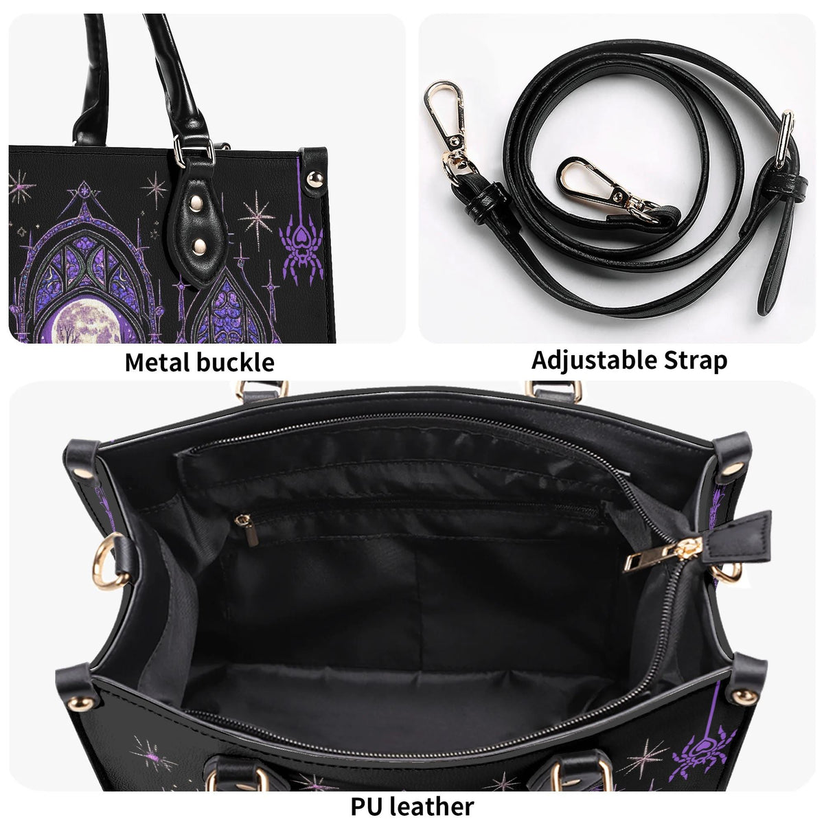 Forest Outside The Window - Leather Handbag