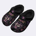 Fierce Panther Art Print - Fur Lined Slippers/Sandals