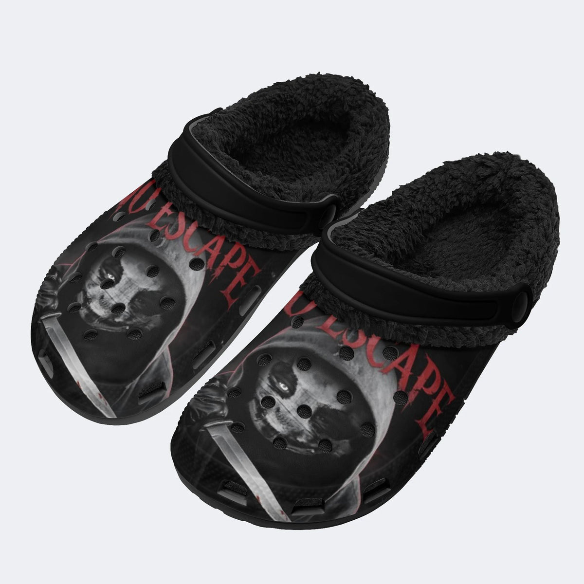 Grim Reaper No Escape - Fur Lined Slippers/Sandals