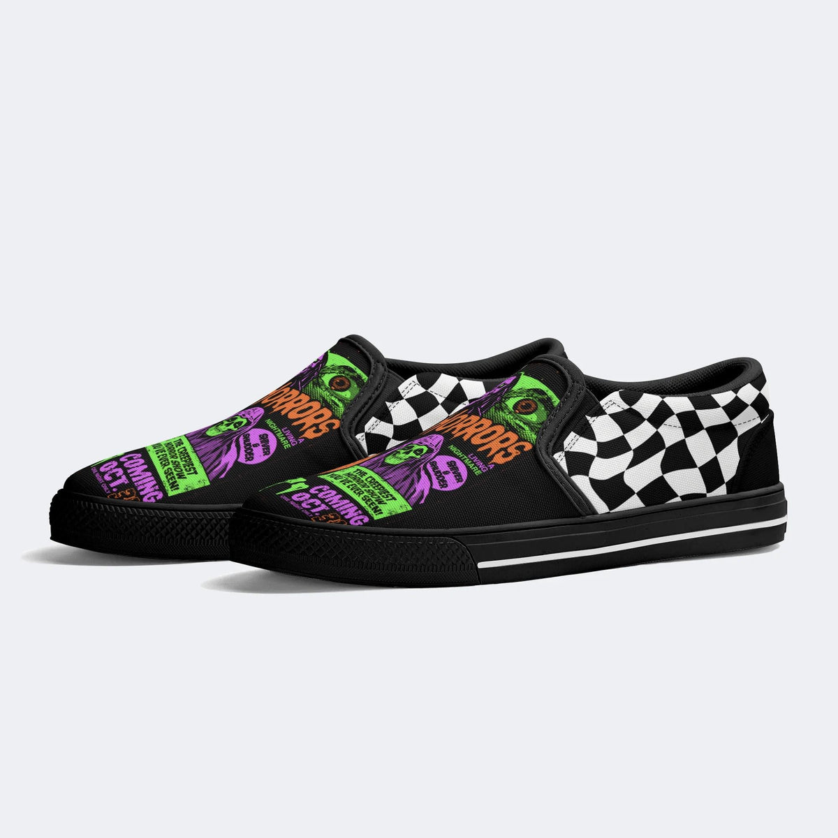 Night Of Horrors Print - Slip On Shoes