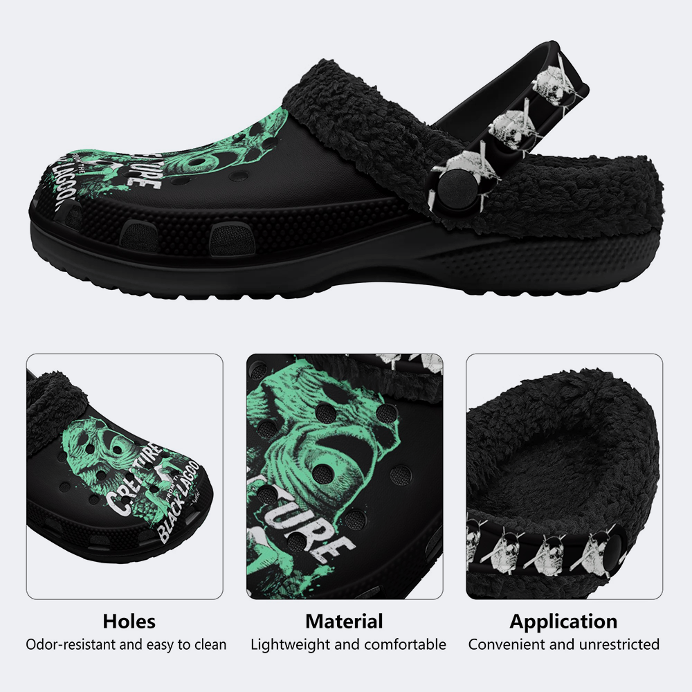 Horror Creature - Fur Lined Slippers/Sandals