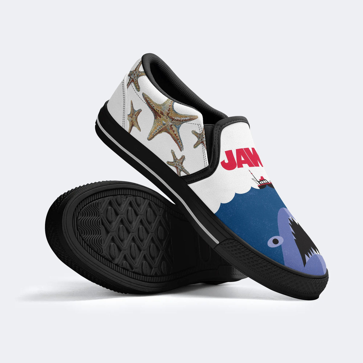 Unisex Vintage Jaws - Slip On Shoes