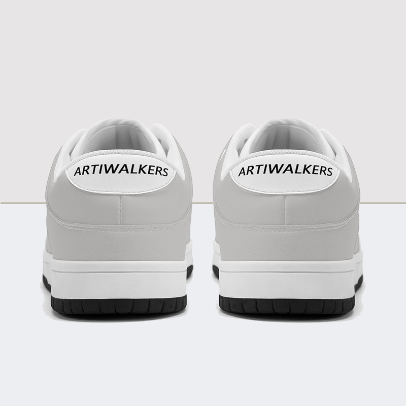 Skull & Letter Dunk Low Leather Sneakers