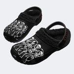Grim Skeleton Crew - Fur Lined Slippers/Sandals