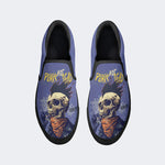 Funny Skull Art Illustration Print - Slip On Shoes